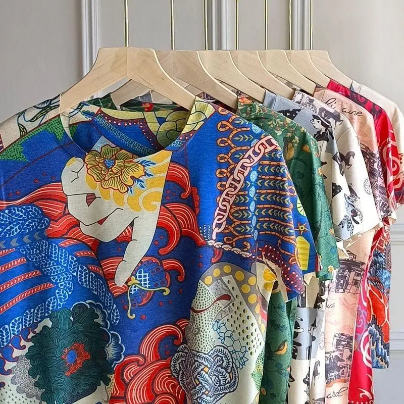 New Printed Casual All-match Cotton T-shirt