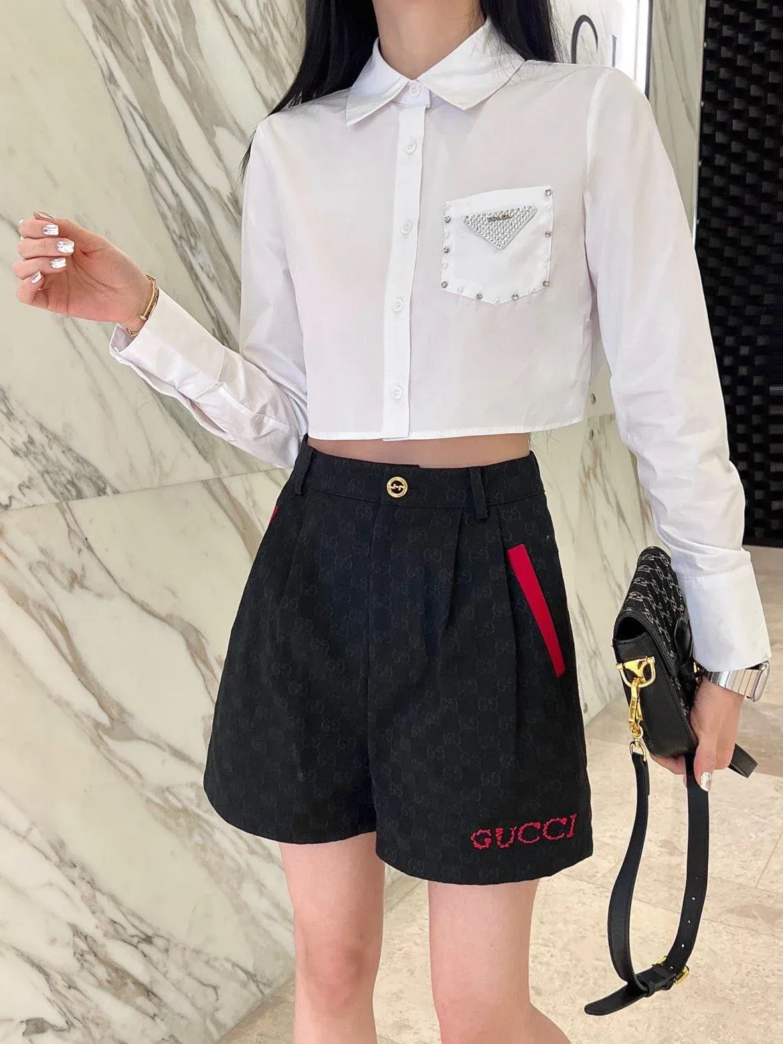 New Letter Jacquard Shorts Versatile Fashion
