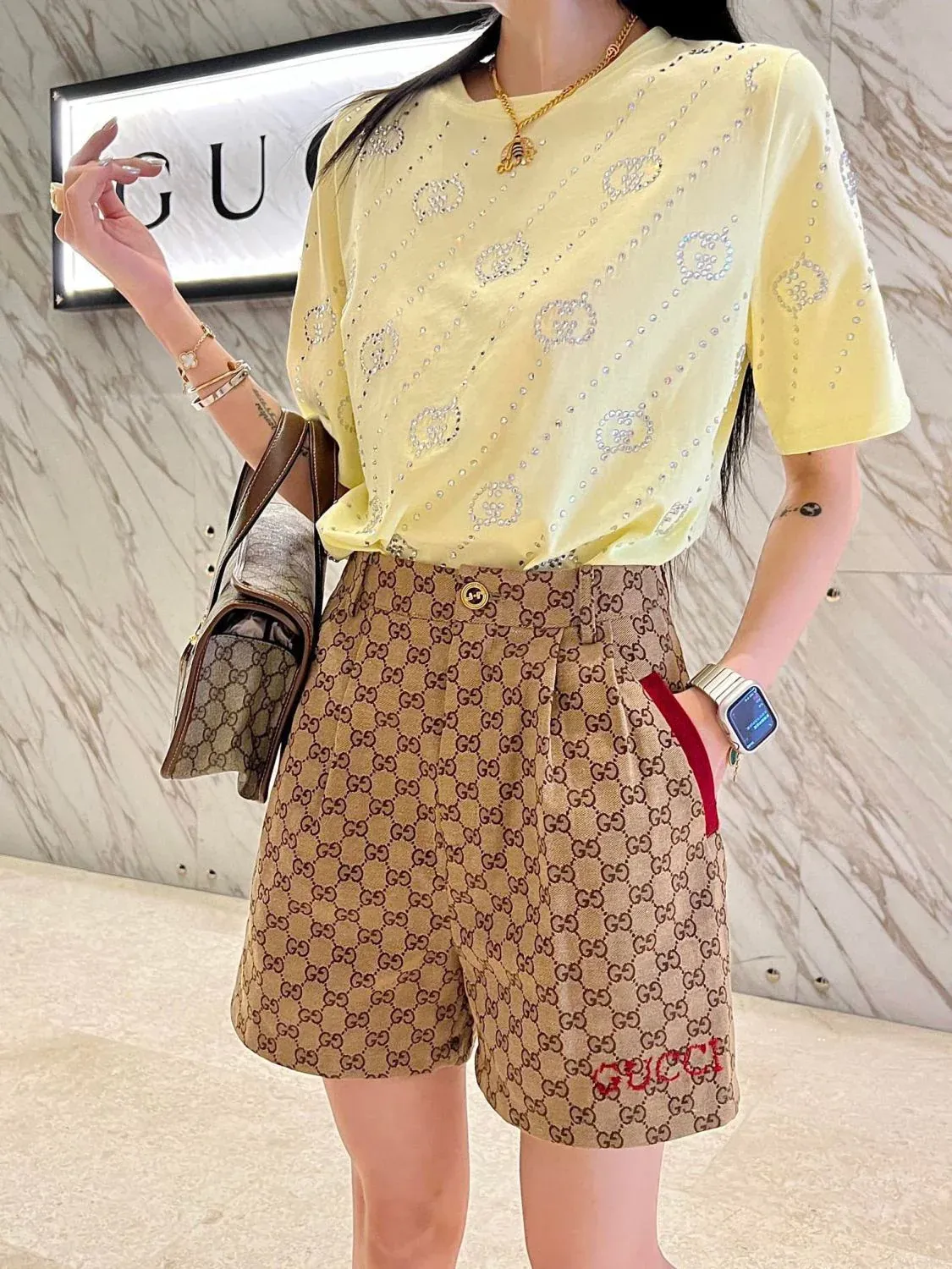 New Letter Jacquard Shorts Versatile Fashion