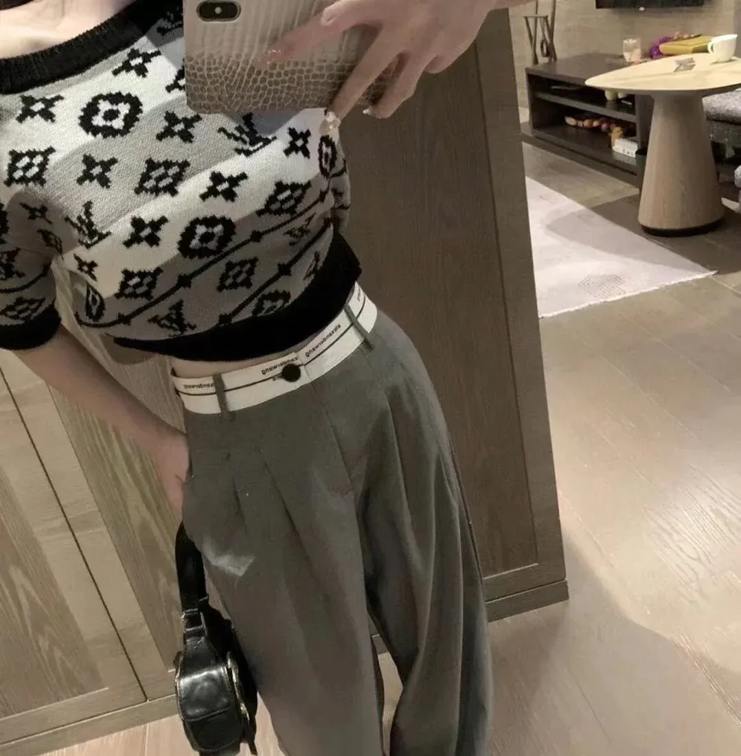 High Quality Spring Summer All Match Round Neck Knitwear Casual Short Sleeve