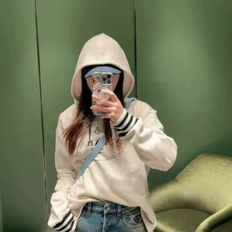 Casual Versatile Long Sleeved Set Hooded