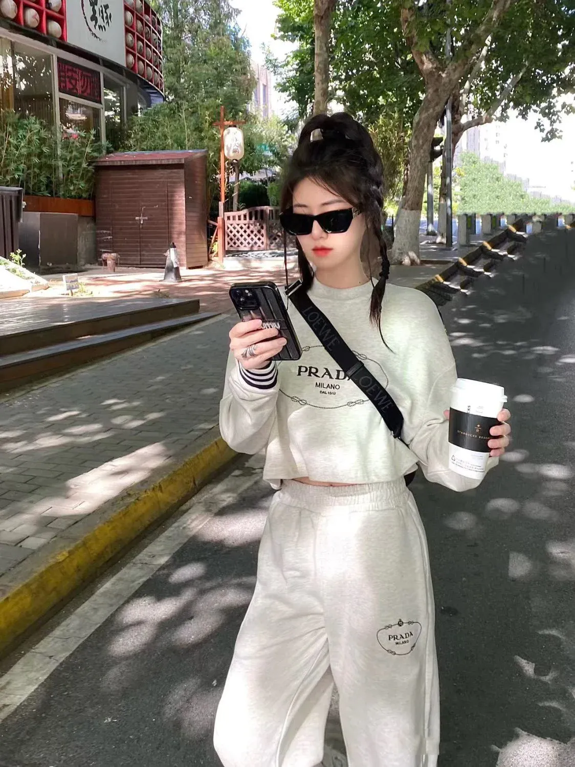 Casual Versatile Long Sleeved Set Hooded