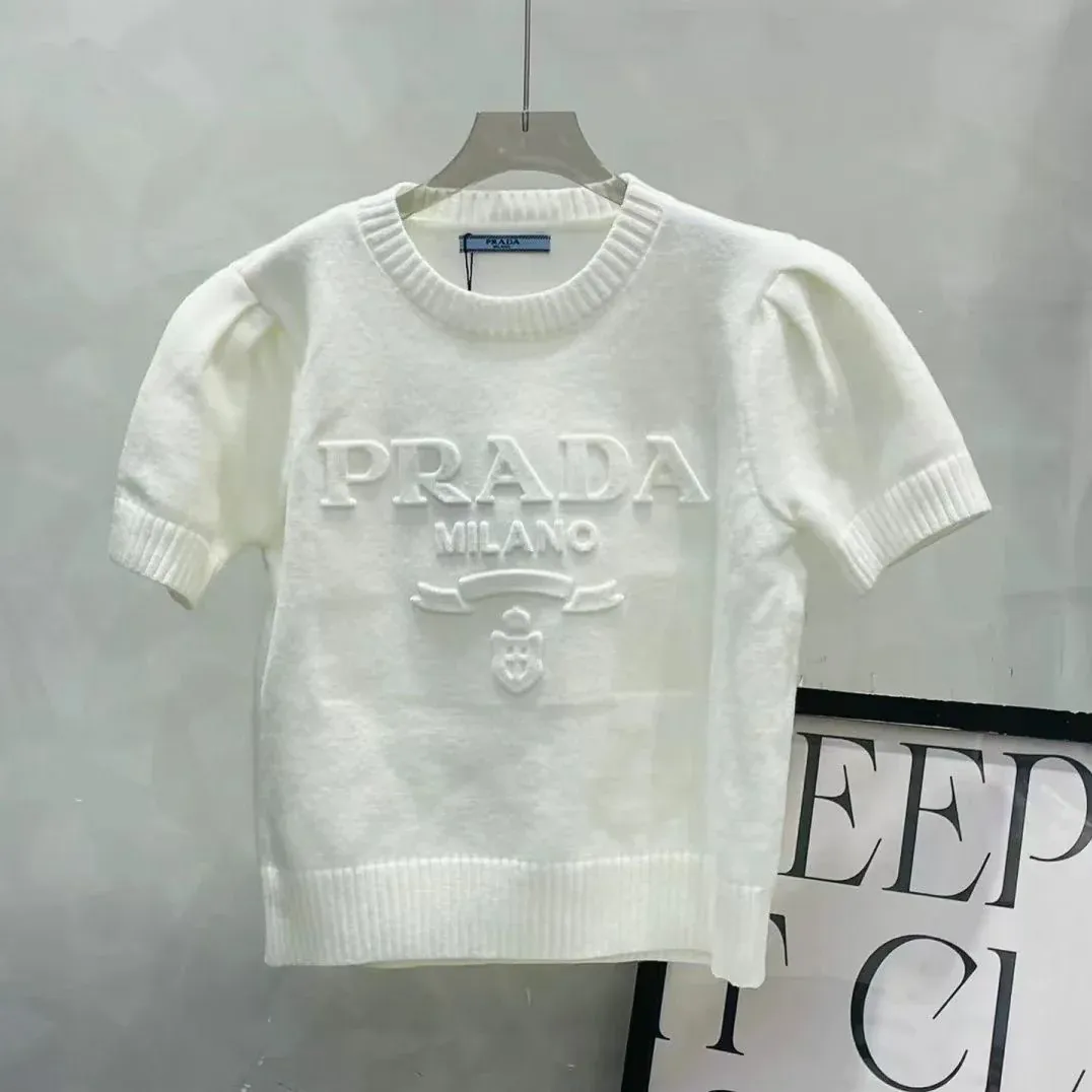 Early Spring Crewneck Women's Sweater Fashion Short-sleeved