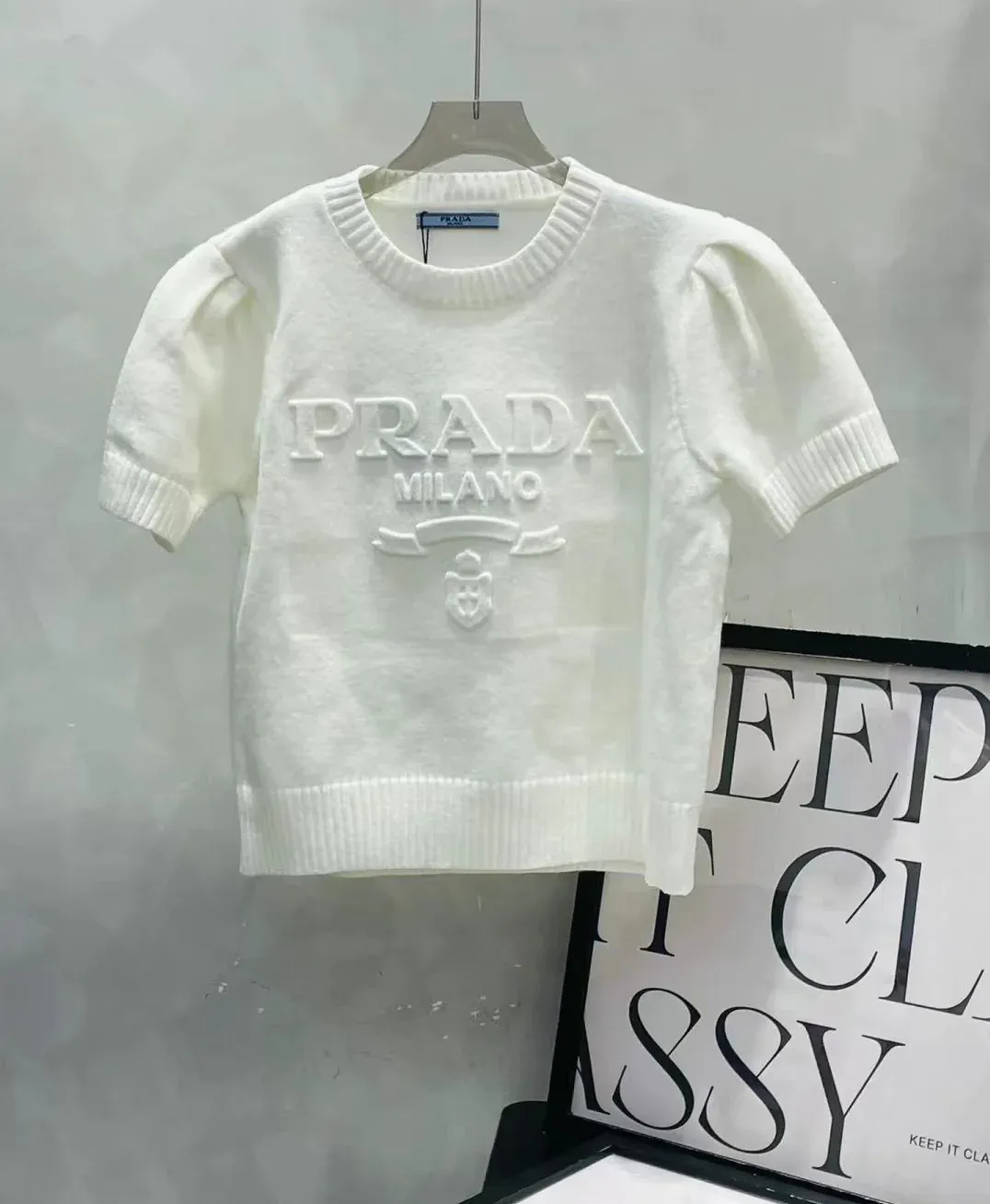 Early Spring Crewneck Women's Sweater Fashion Short-sleeved