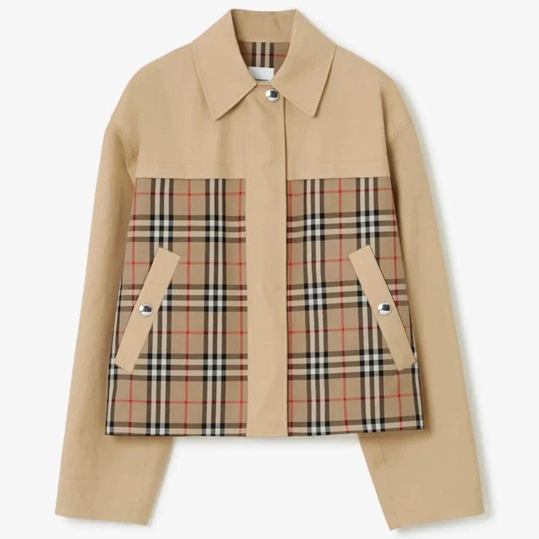 New fashionable and versatile plaid double-sided windbreaker jacket