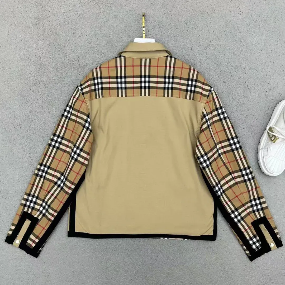 New fashionable and versatile plaid double-sided windbreaker jacket
