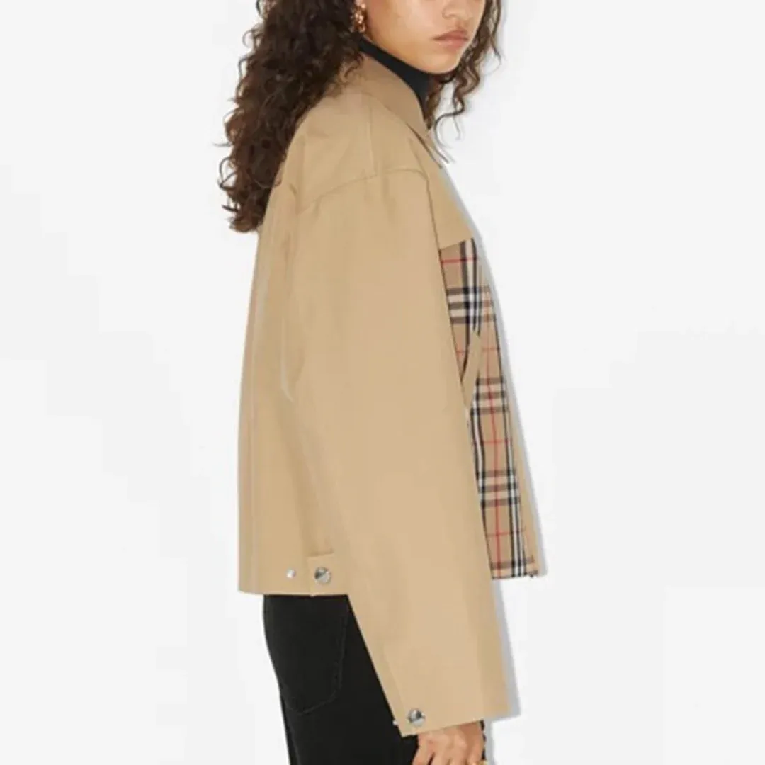 New fashionable and versatile plaid double-sided windbreaker jacket