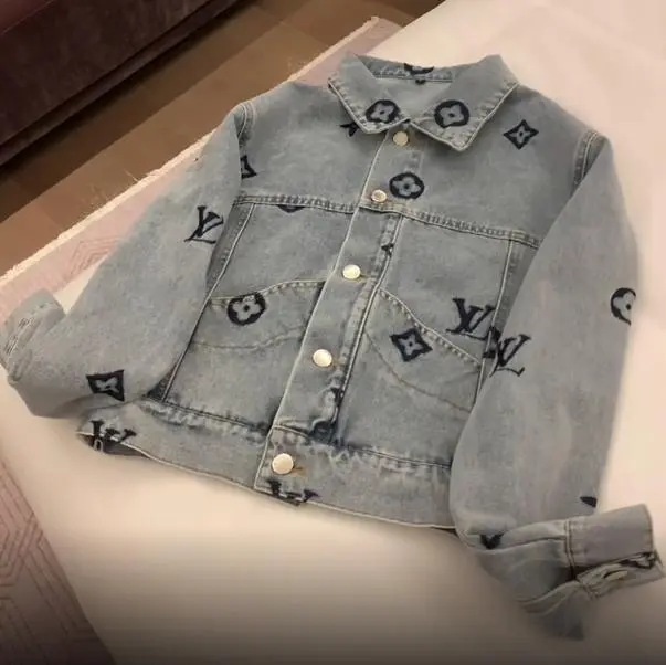 New fashion embroidered denim short jacket
