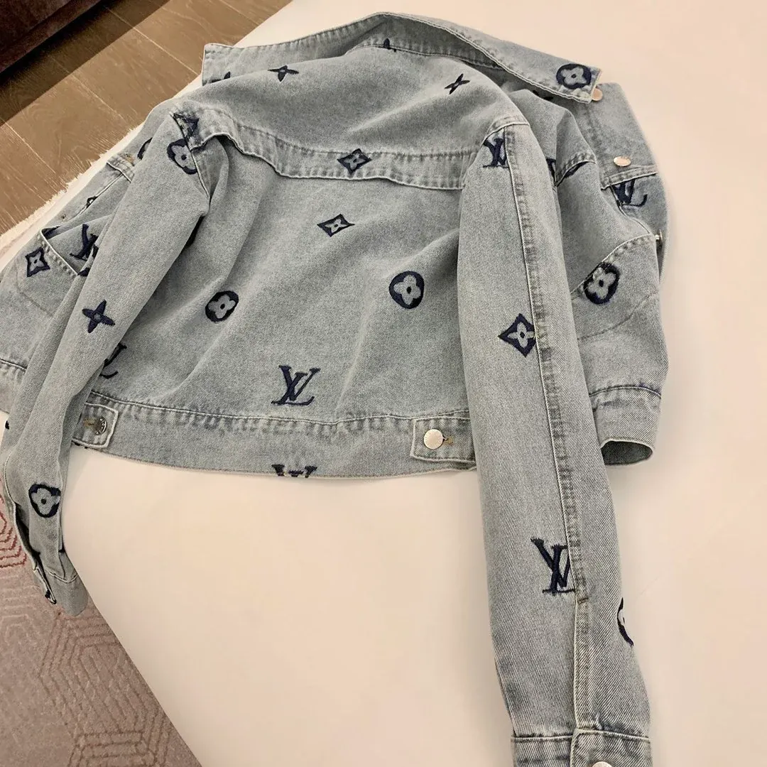 New fashion embroidered denim short jacket