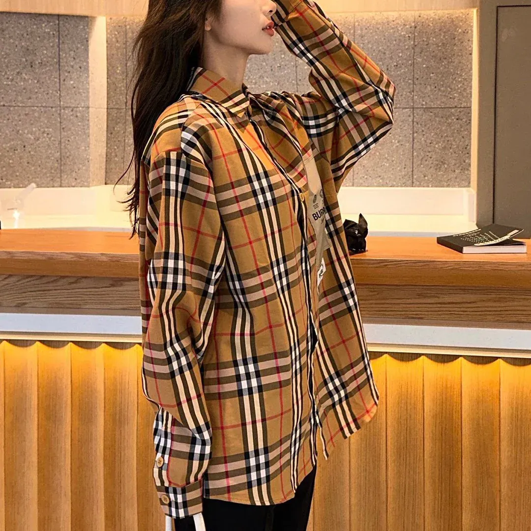 New fashionable versatile plaid shirt