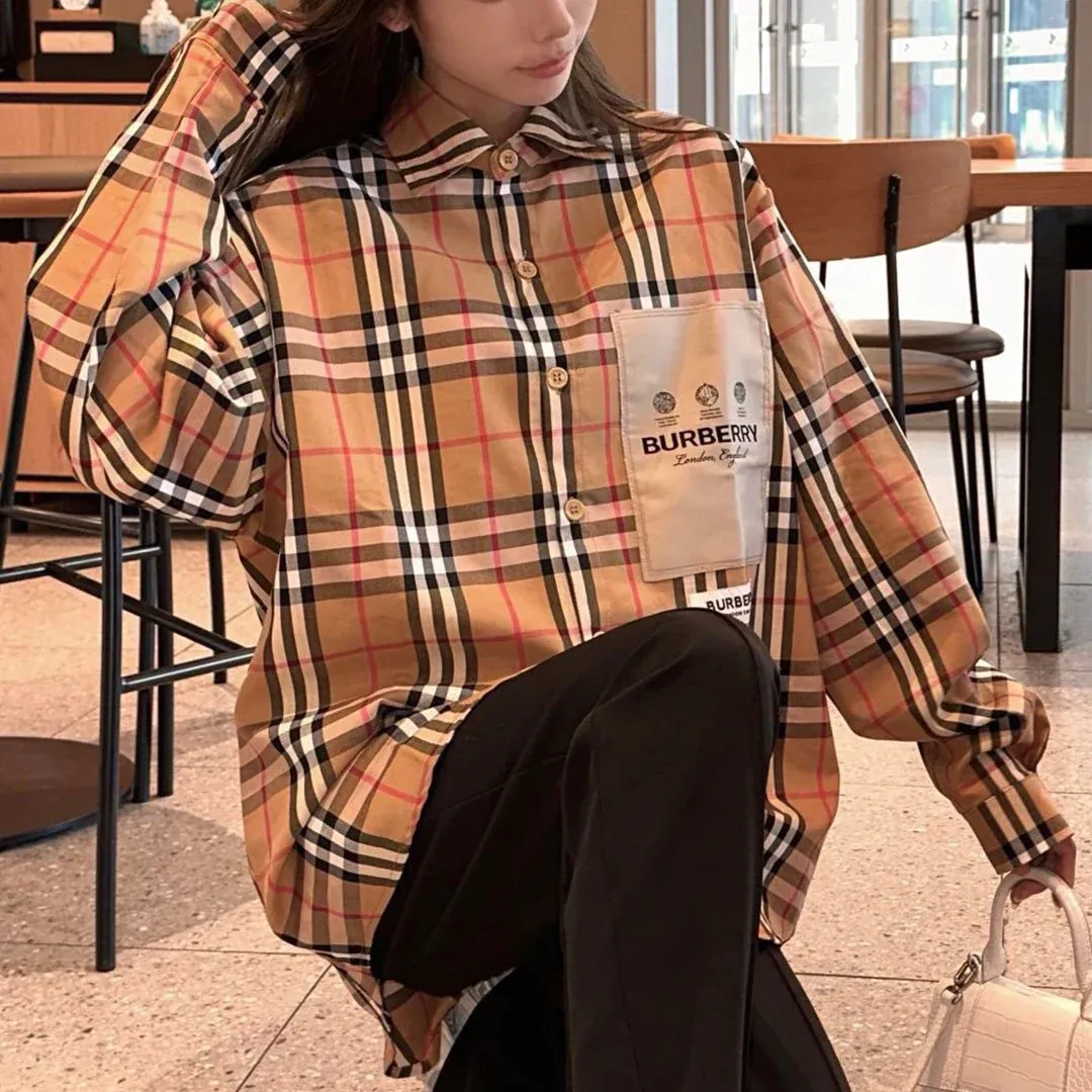 New fashionable versatile plaid shirt