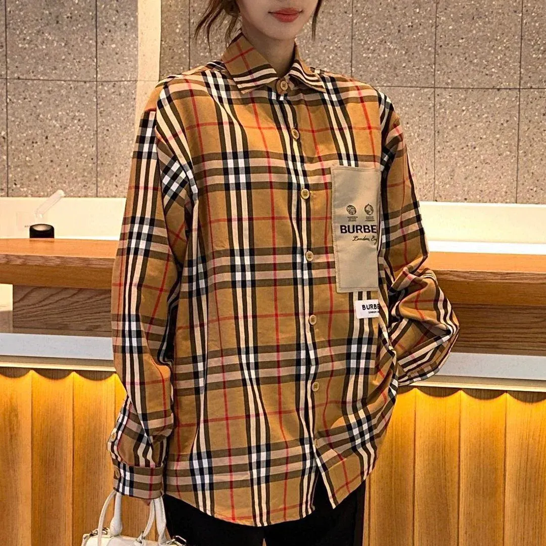 New fashionable versatile plaid shirt