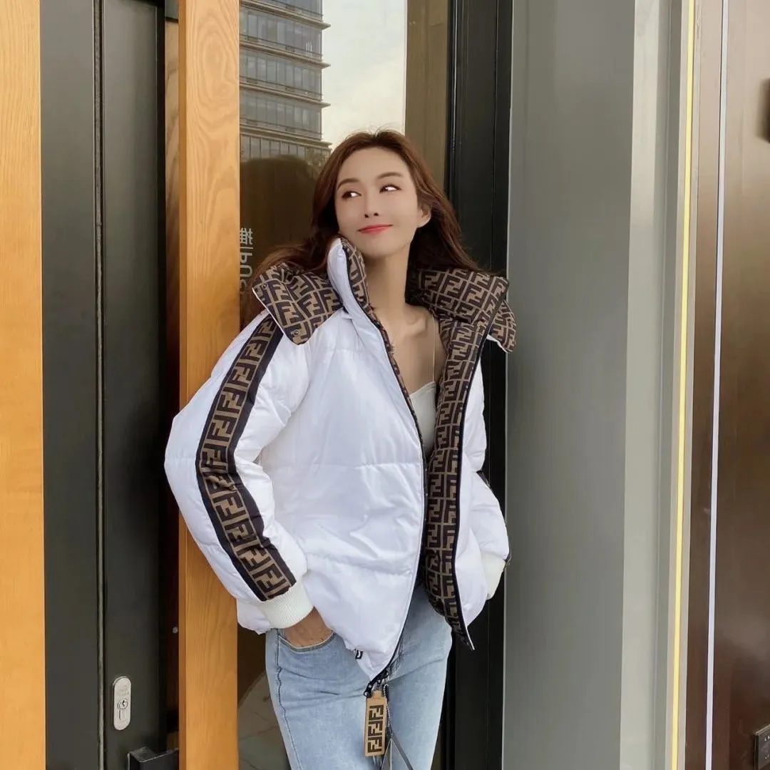 2023 New autumn and winter double-sided down jackets for men and women, loose casual plus velvet warm hooded jackets