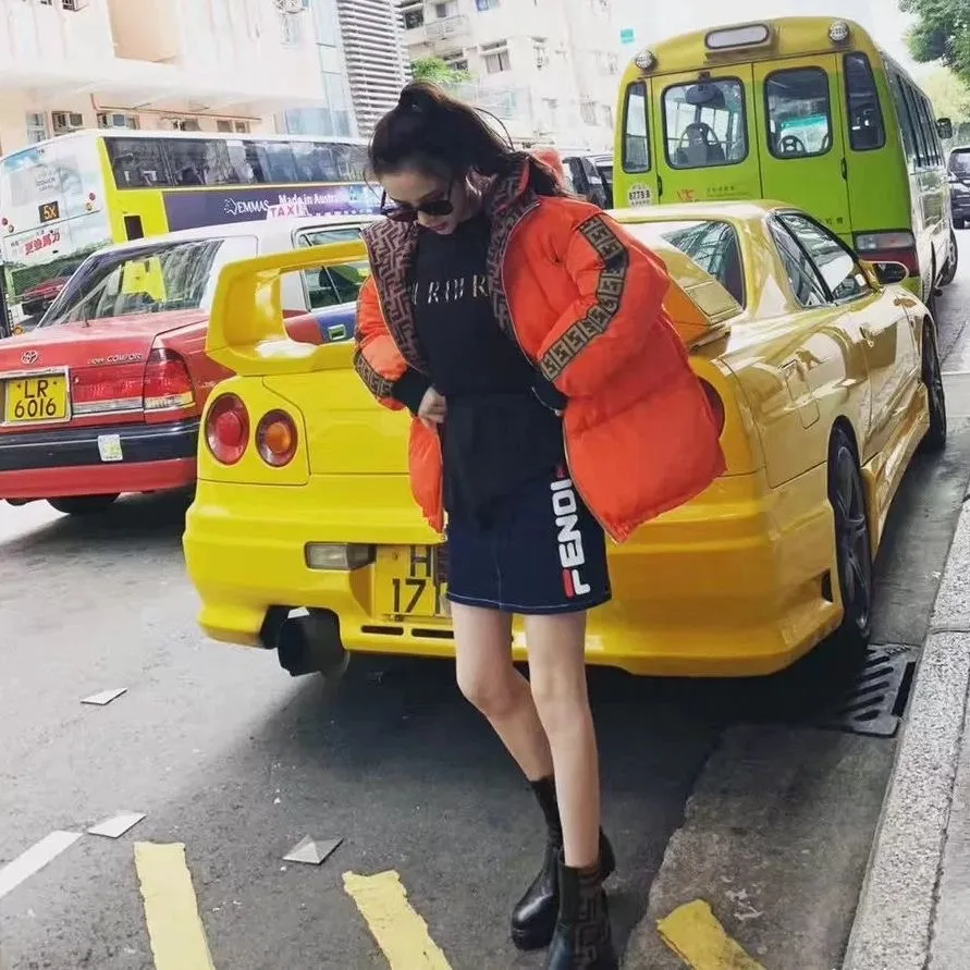 2023 New autumn and winter double-sided down jackets for men and women, loose casual plus velvet warm hooded jackets