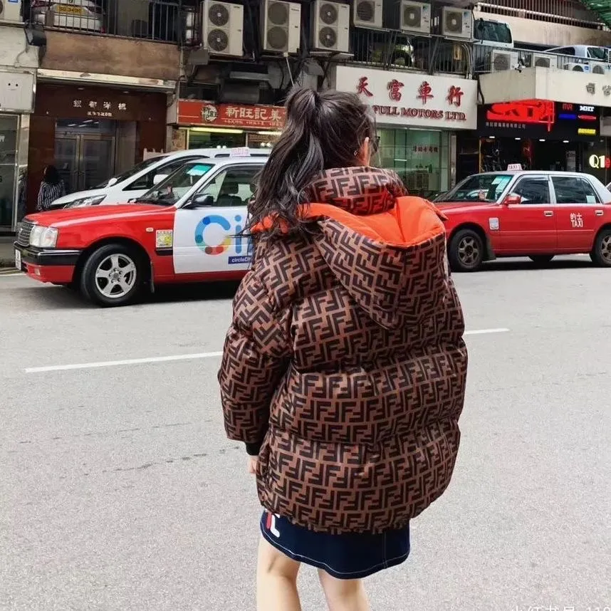 2023 New autumn and winter double-sided down jackets for men and women, loose casual plus velvet warm hooded jackets