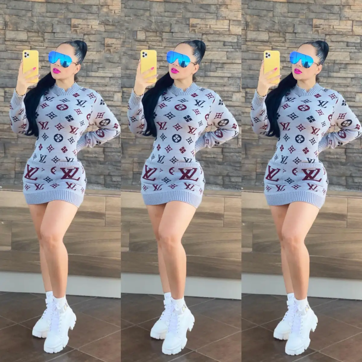 Fashionable Commuting Casual Dress Sweater XC0823110104