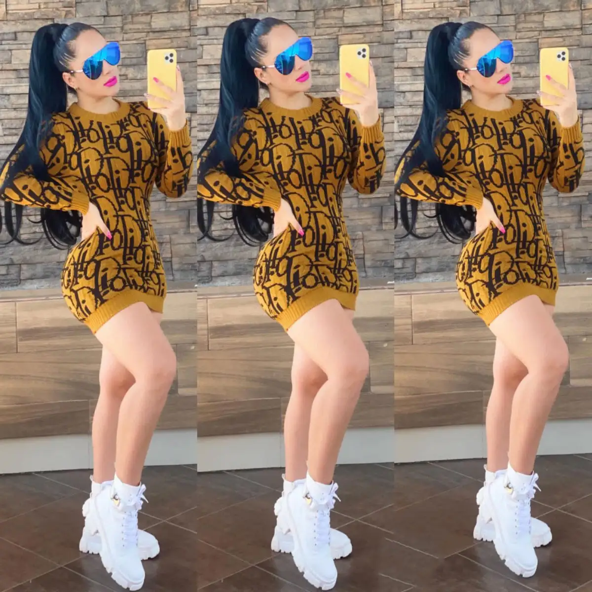 Fashionable Commuting Casual Dress Sweater XC0823110104