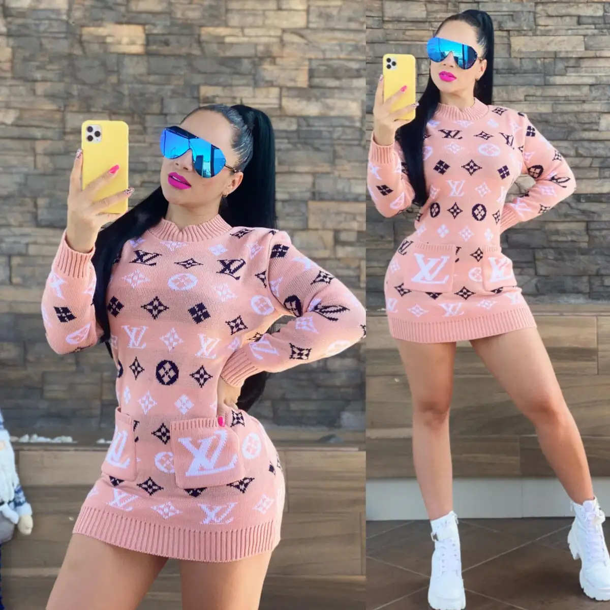 Fashionable Commuting Casual Dress Sweater XC0823110104