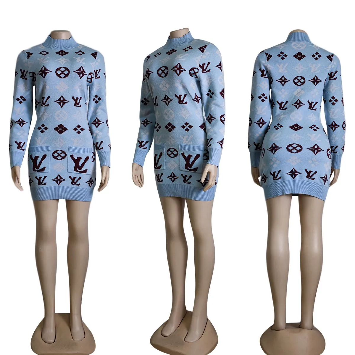 Fashionable Commuting Casual Dress Sweater XC0823110104