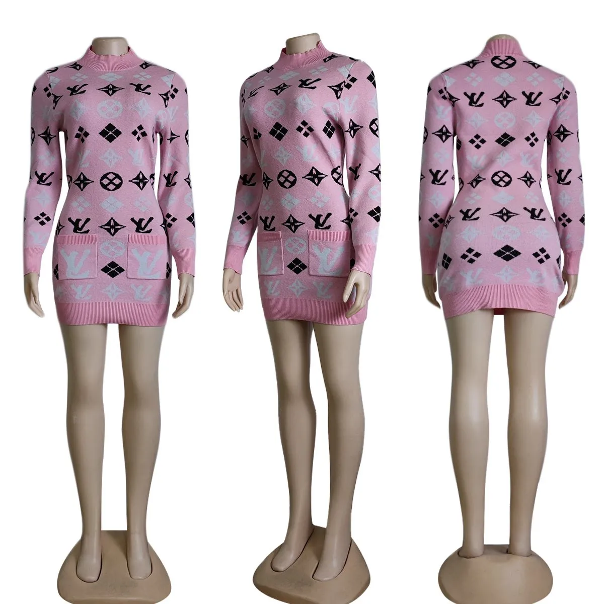 Fashionable Commuting Casual Dress Sweater XC0823110104