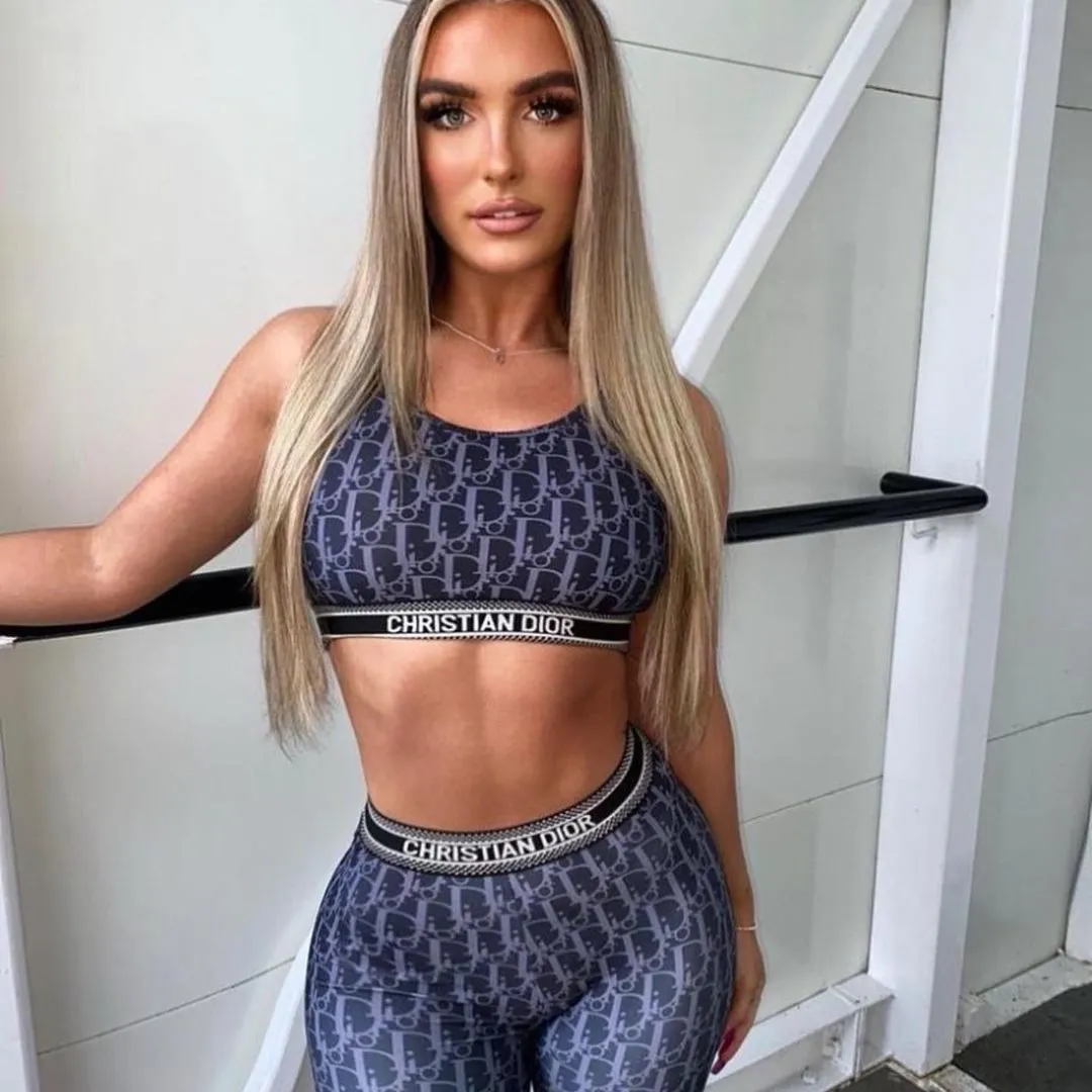 Fashionable sports vest + trousers casual two-piece set