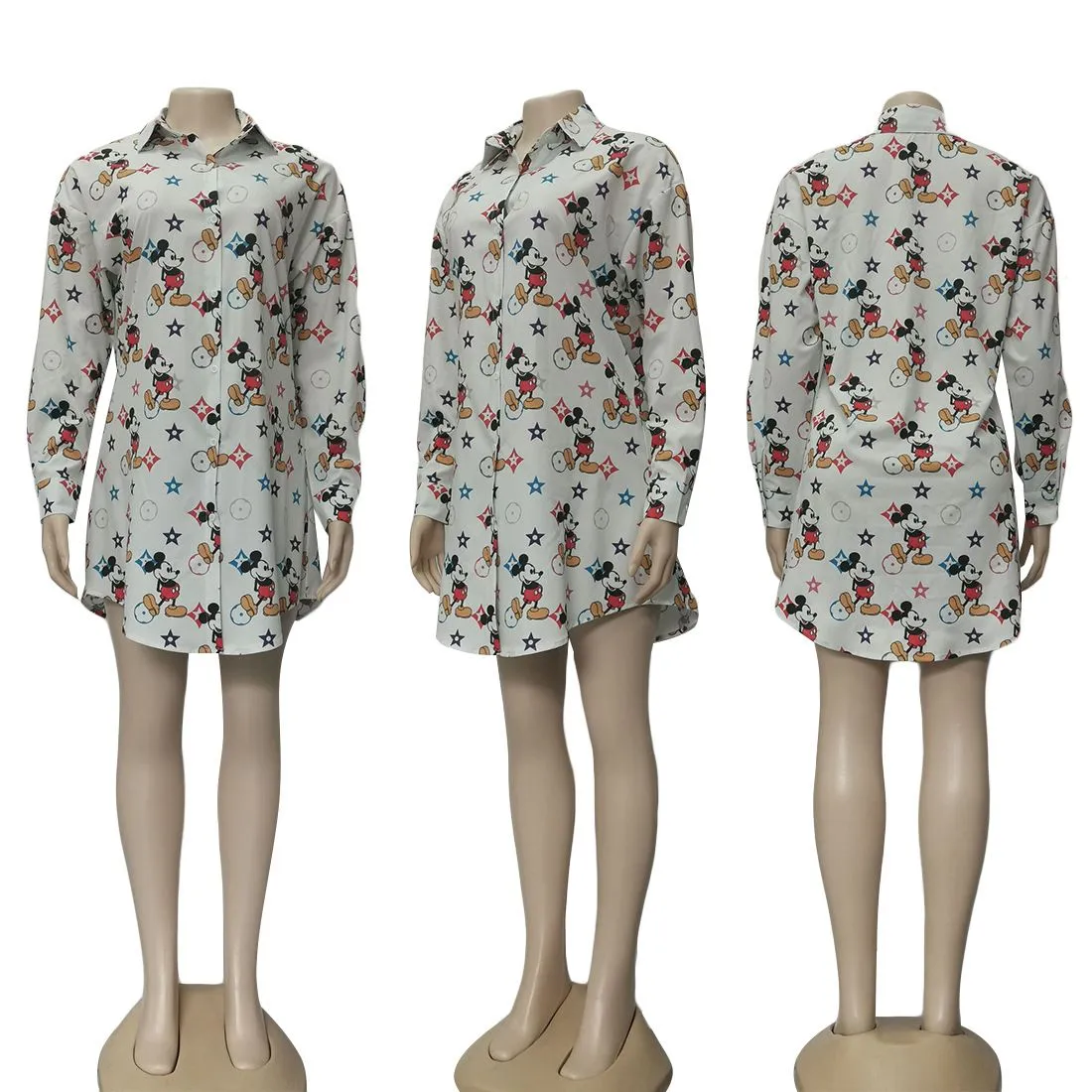 Printed casual long sleeve shirt