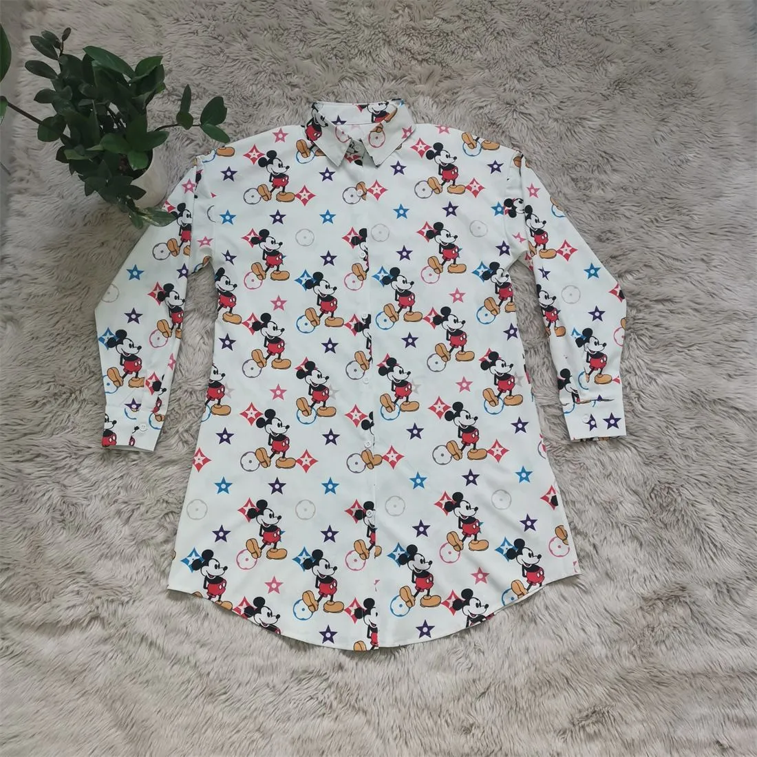 Printed casual long sleeve shirt