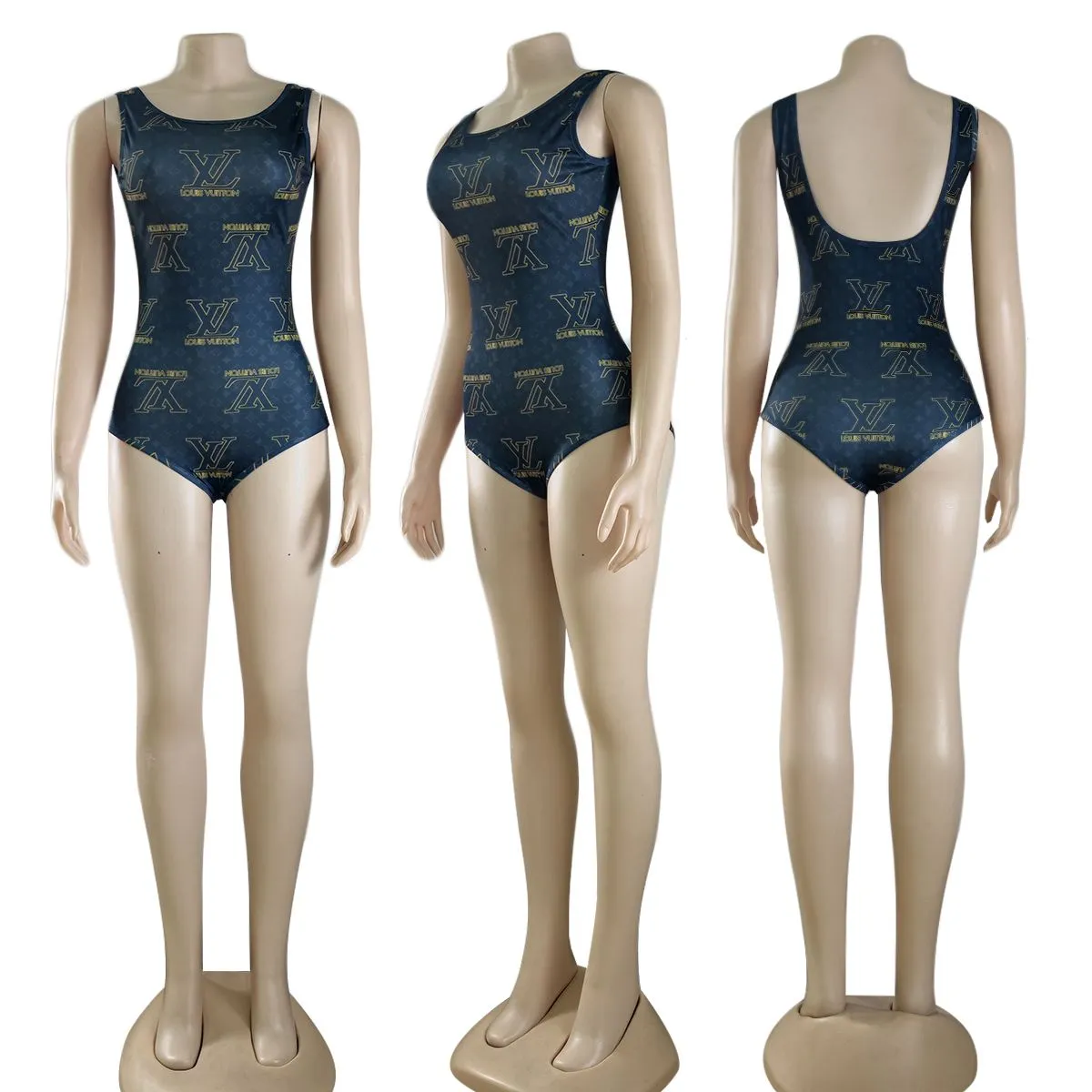 Sexy sleeveless lace-up swimsuit beach skirt two-piece set