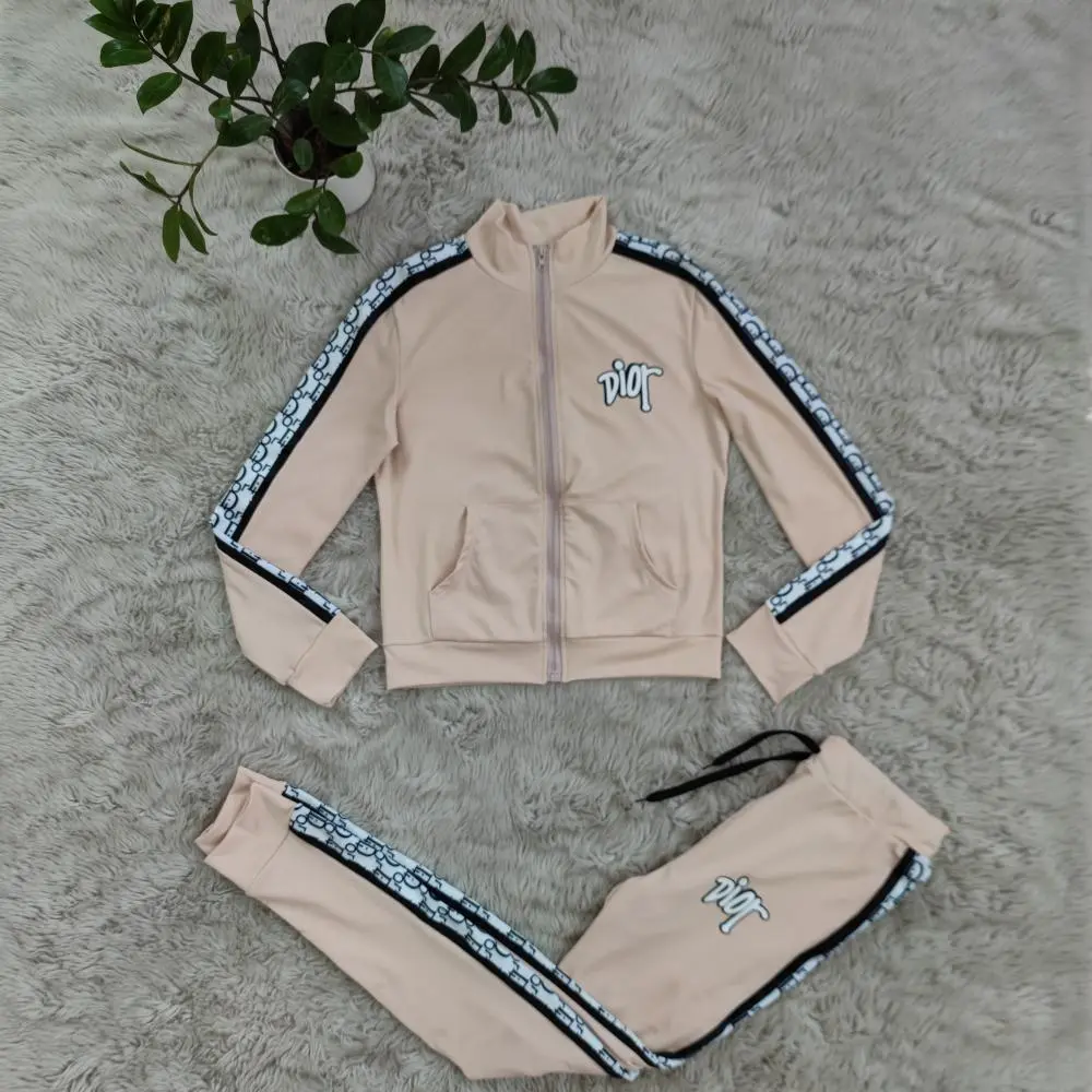 High collar stylish commuting print sports suit