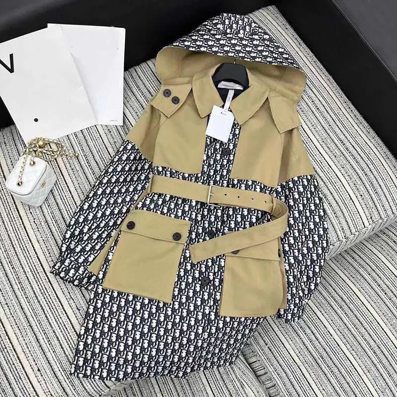 Fashion hooded long jacket