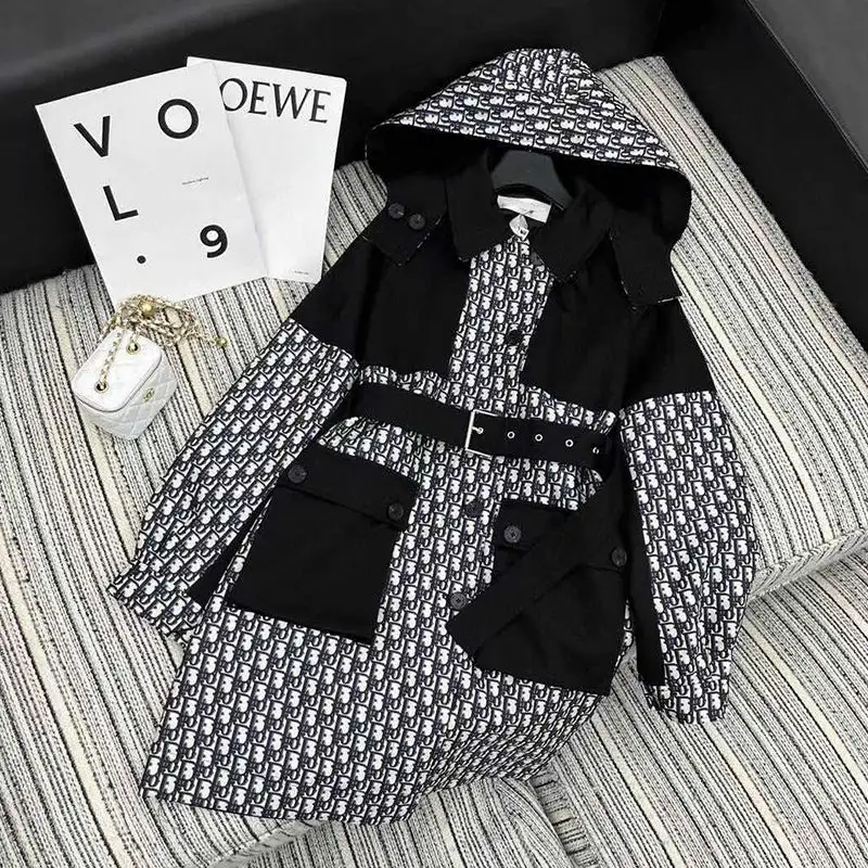 Fashion hooded long jacket