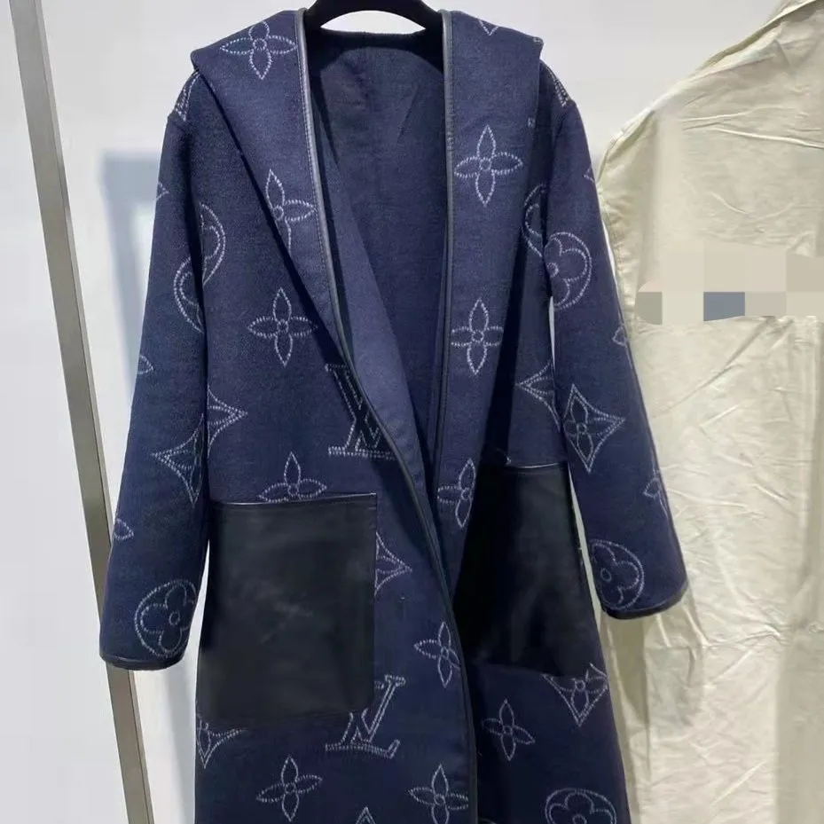 autumn and winter new coat jacquard reversible coat