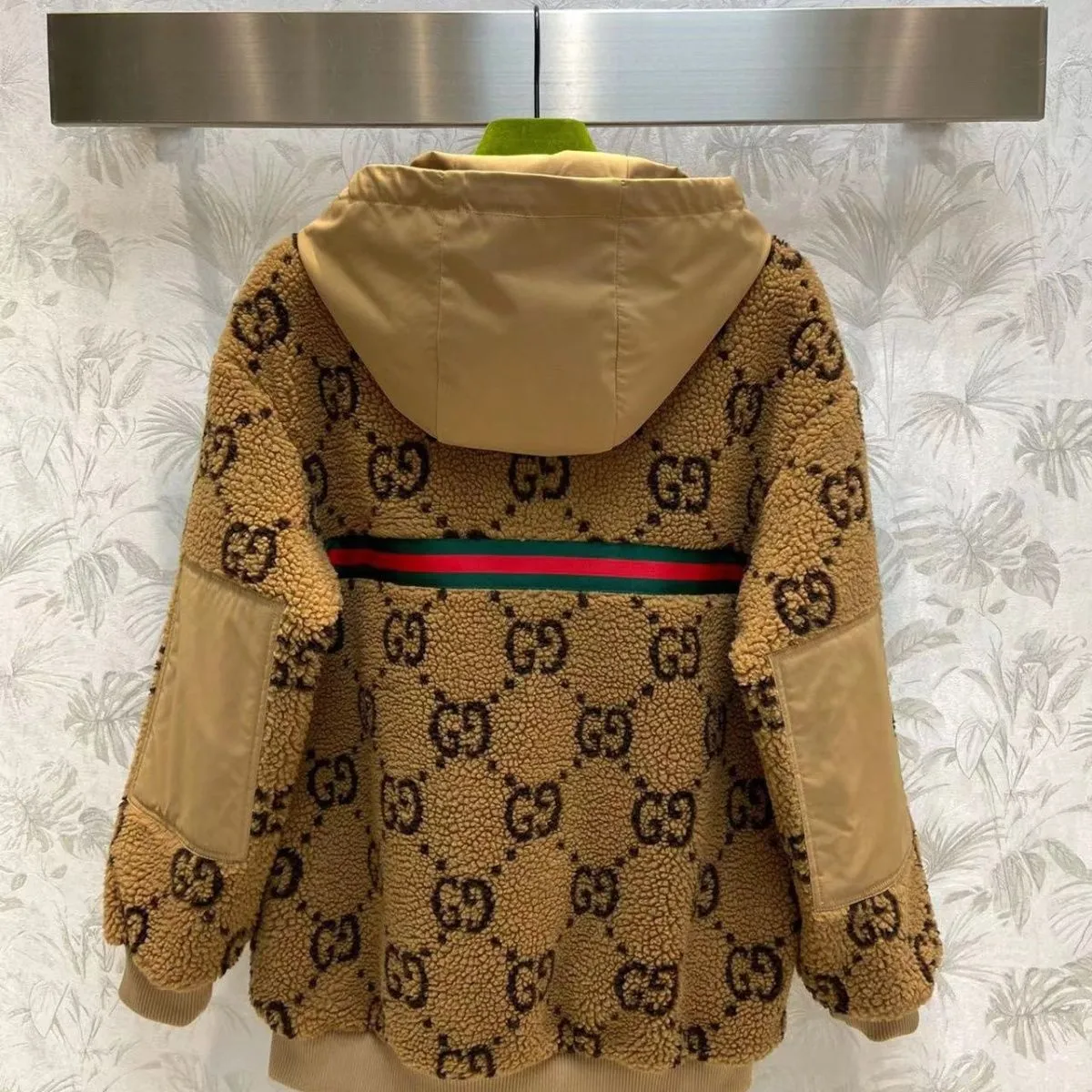 European station new high-quality lamb velvet full-body printing men and women the same style couple hooded all-match jacket men