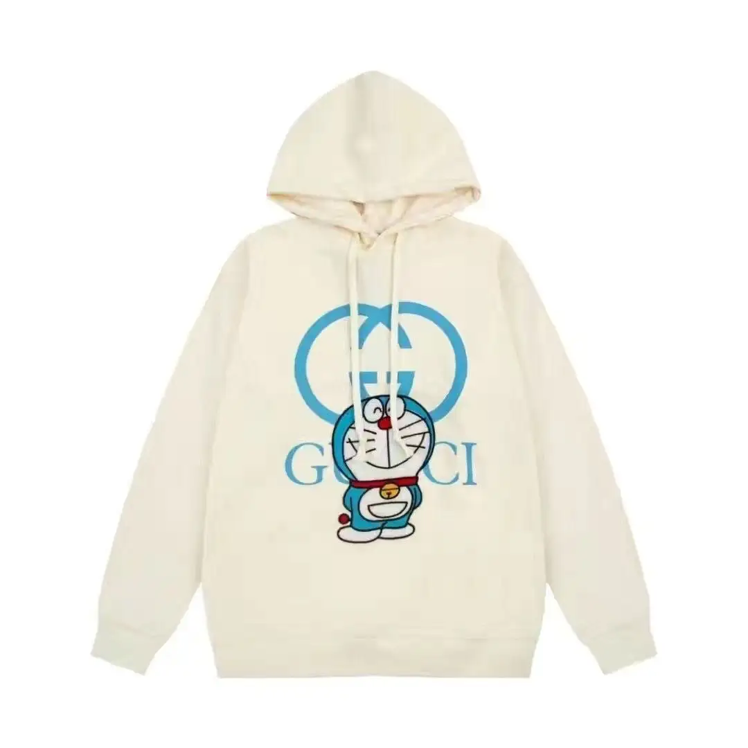 Loose printed hooded sweater unisex trendy sweater