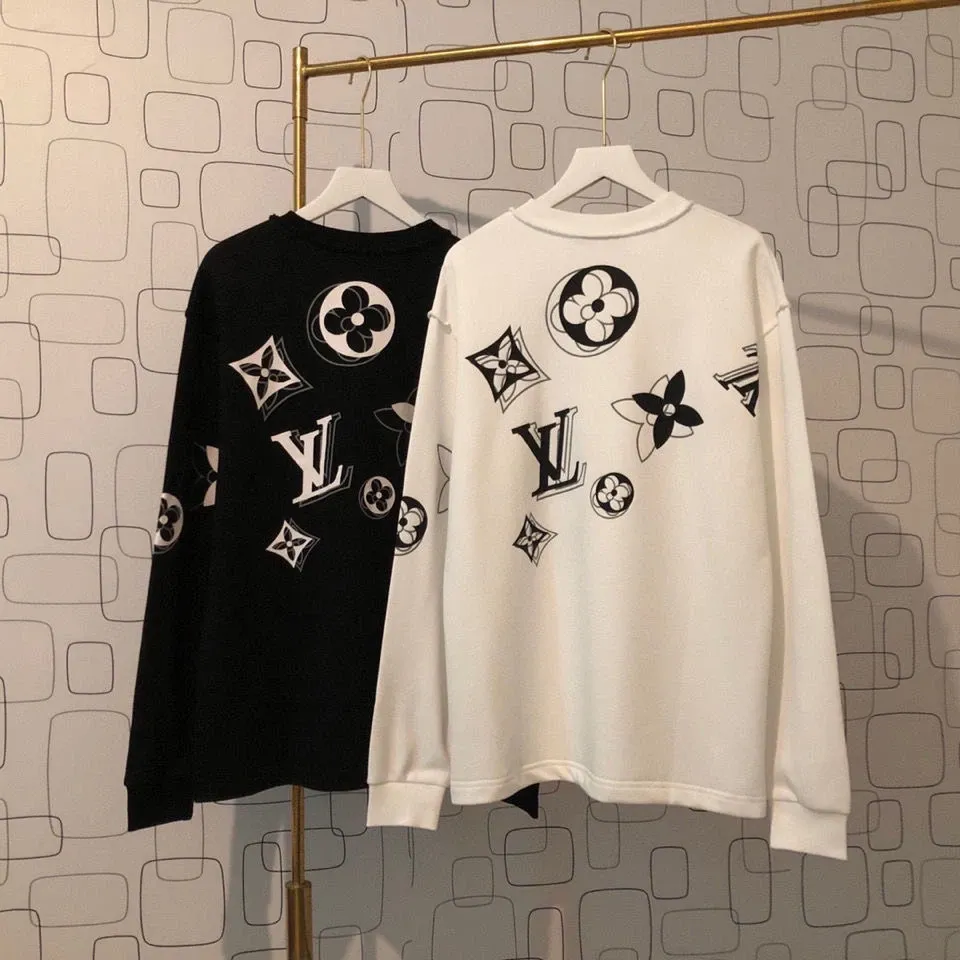 fleece loose printed sweatshirt