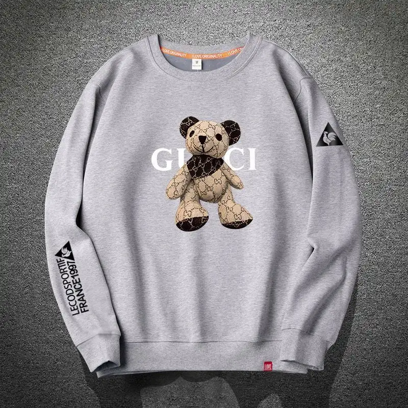 Round neck casual loose fleece sweater