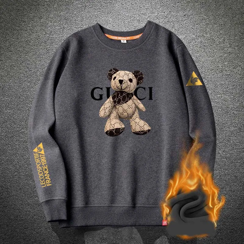 Round neck casual loose fleece sweater