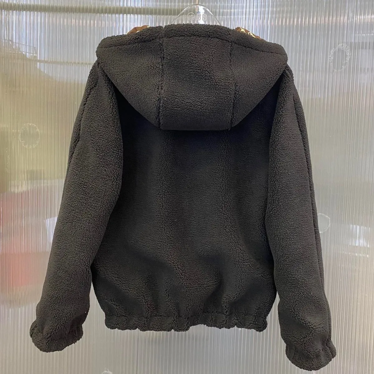 Winter New Teddy Velvet Reversible Wool Hooded Jacket Classic Presbyopia Fashion Trend Warm Jacket