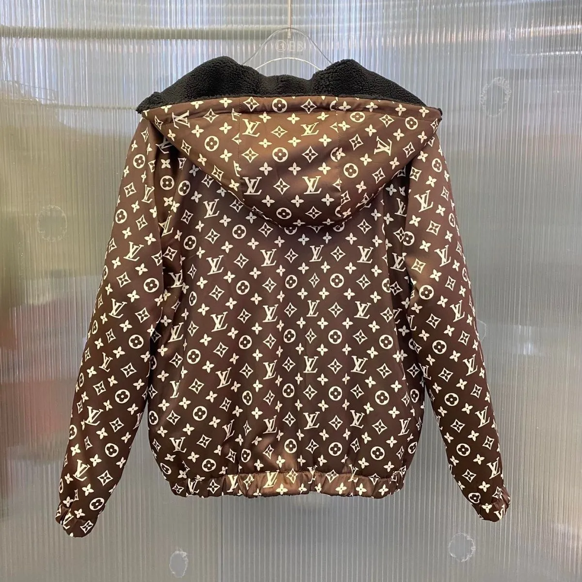 Winter New Teddy Velvet Reversible Wool Hooded Jacket Classic Presbyopia Fashion Trend Warm Jacket