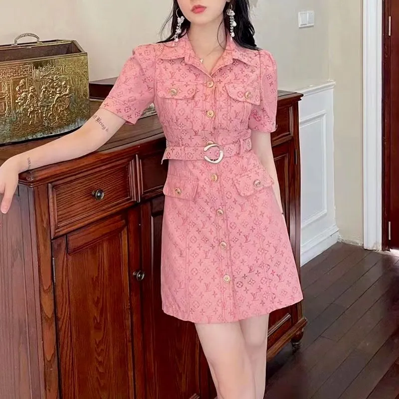 Pink Handmade Cottom  Women’s Dress