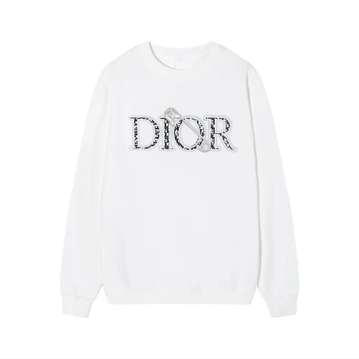 Autumn and winter new letter classic round neck sweater print loose