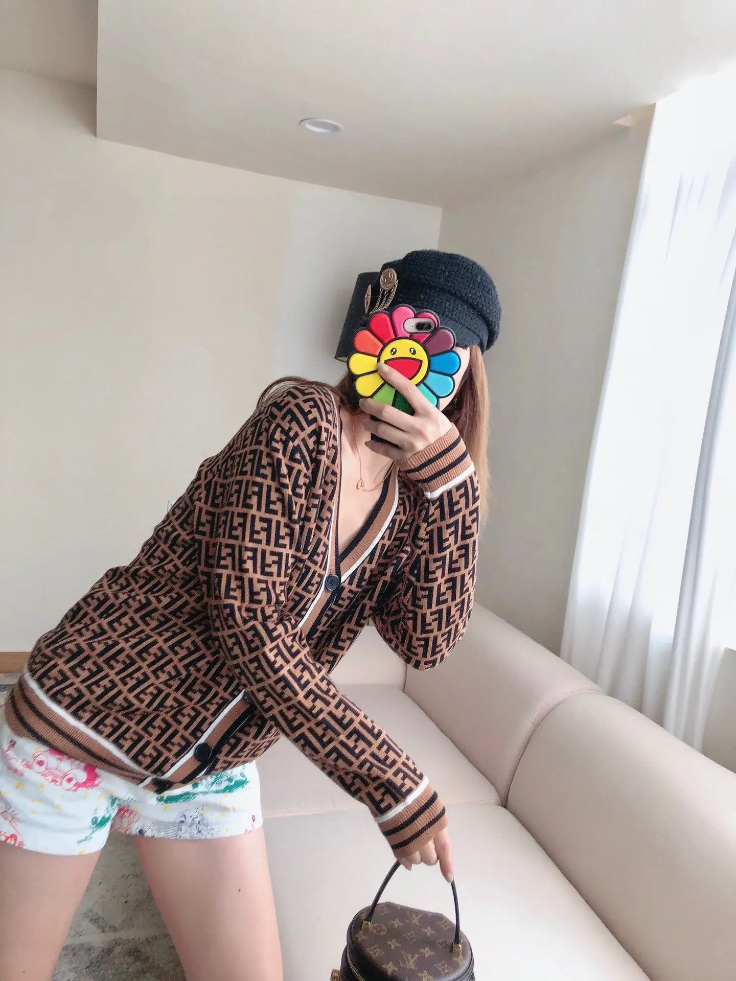Print Fashion Cardigan Sweater
