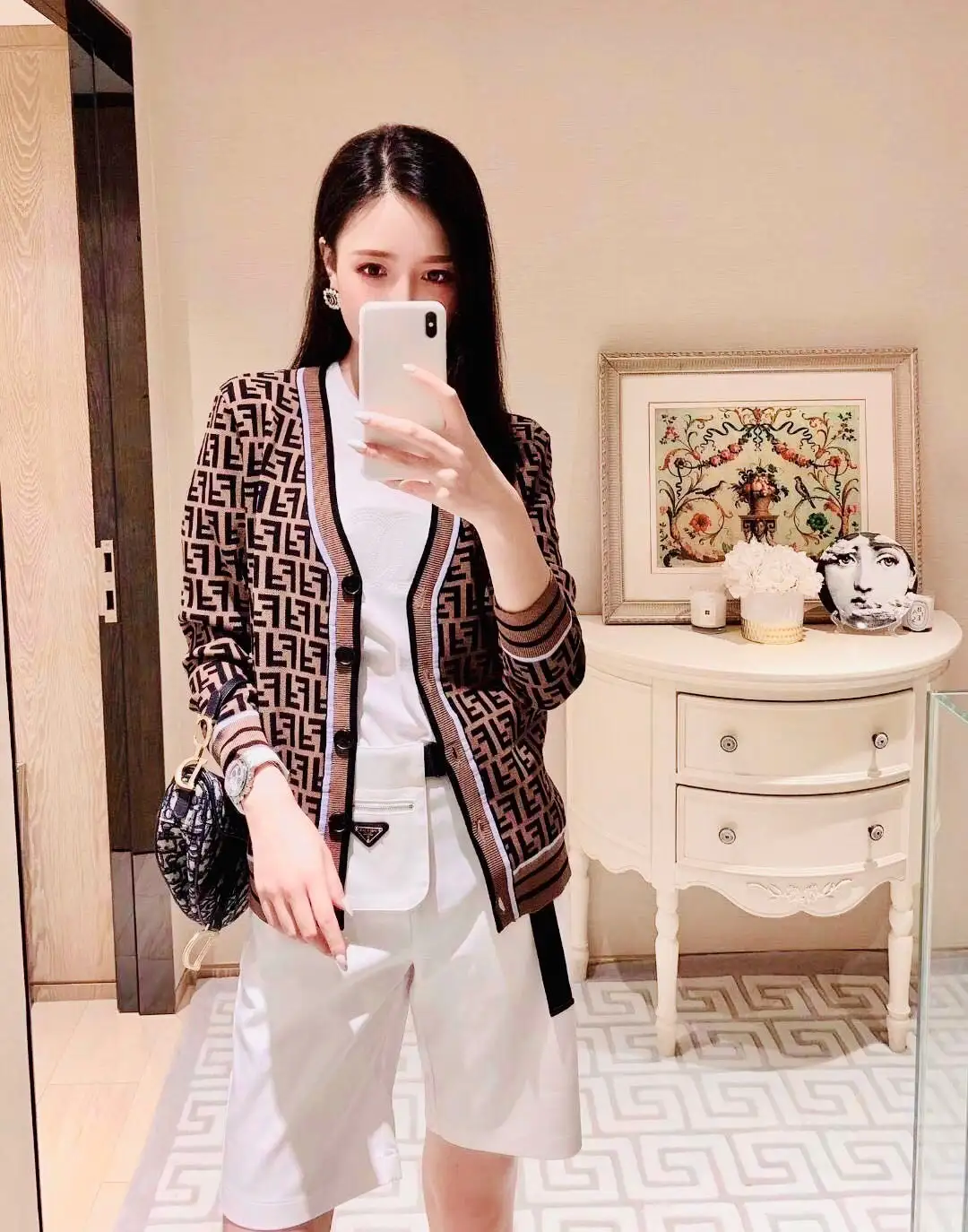 Print Fashion Cardigan Sweater