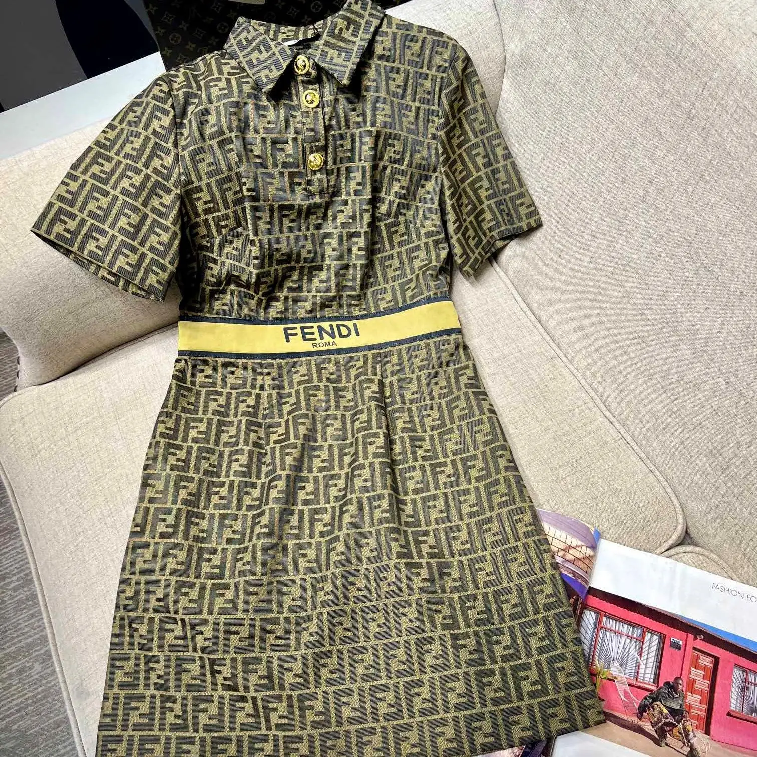 Print Jacquard Dress