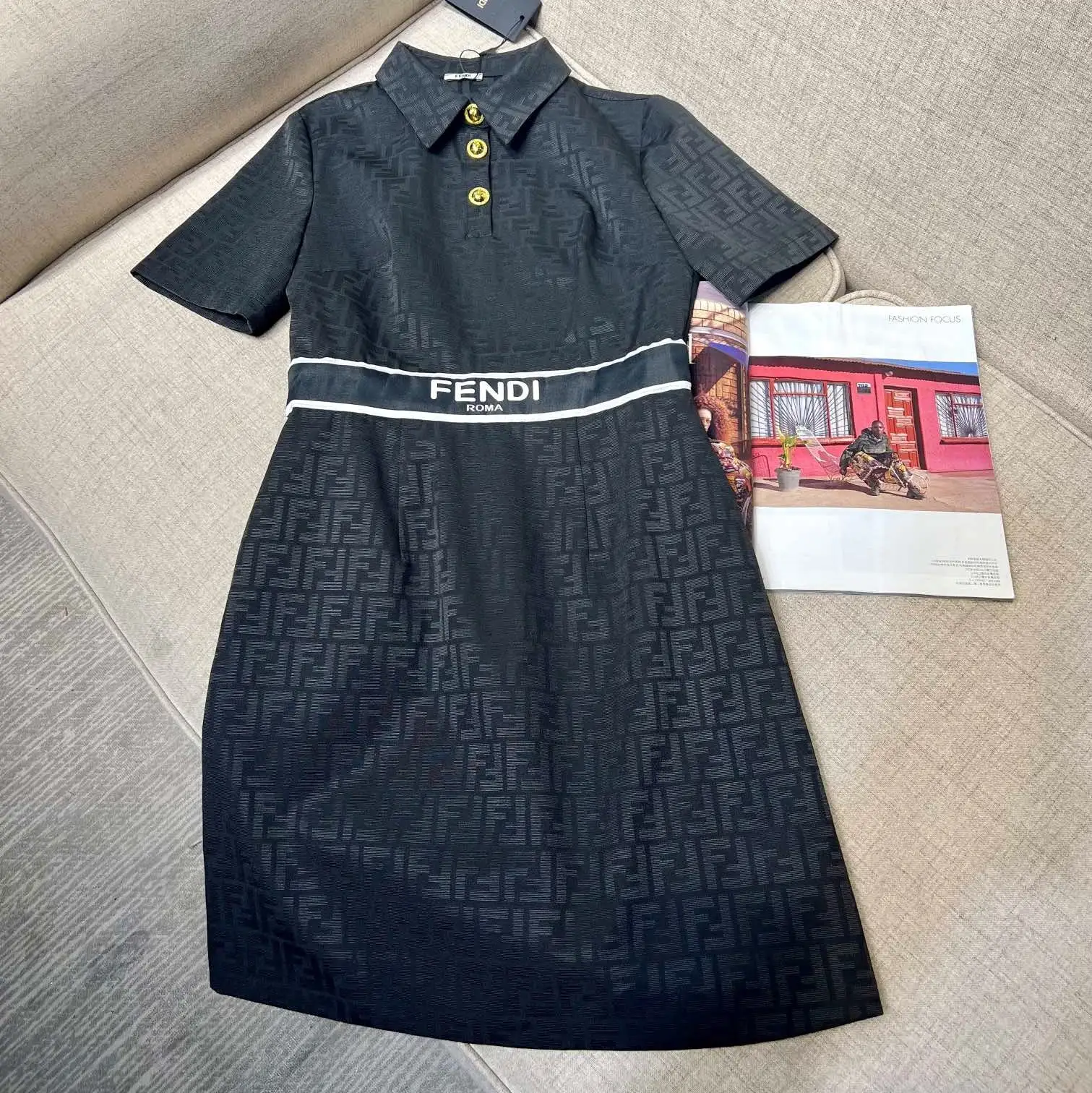 Print Jacquard Dress