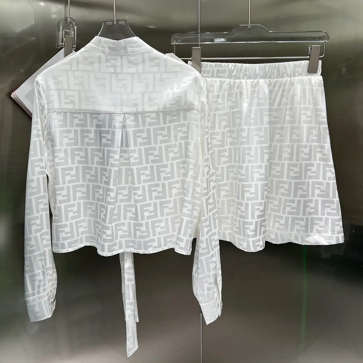 Super Chic Shirt Skirt Set