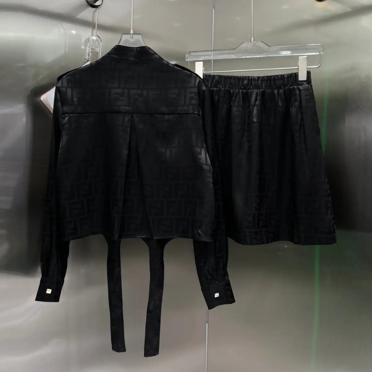 Super Chic Shirt Skirt Set