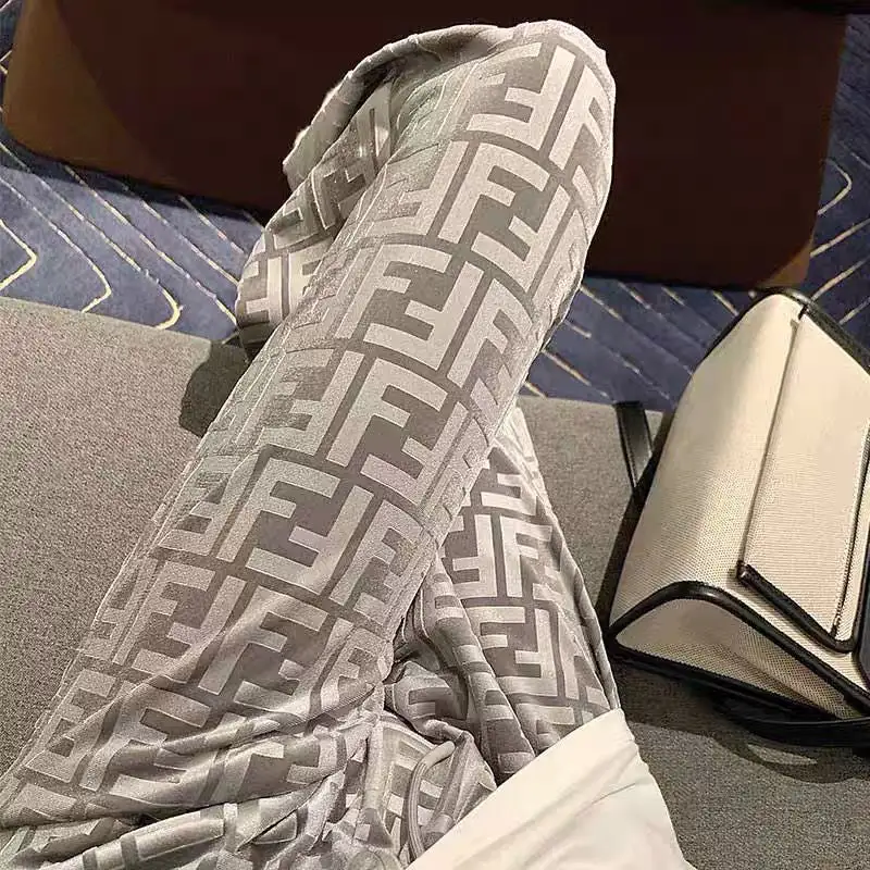 Elastic high waisted gold velvet wide leg pants