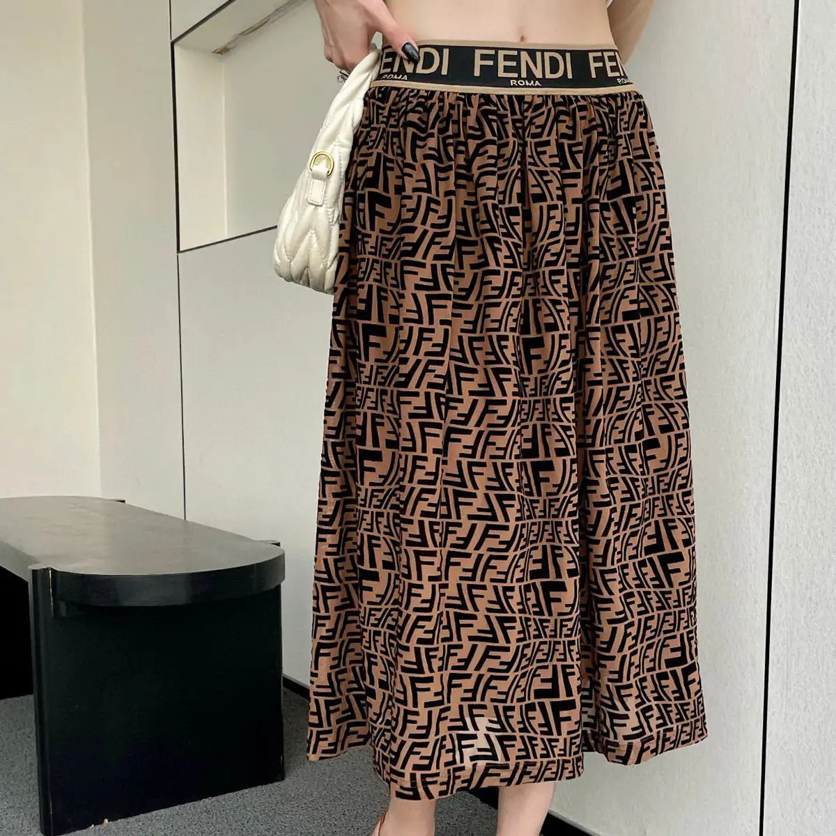 Spring summer new thick mesh skirt