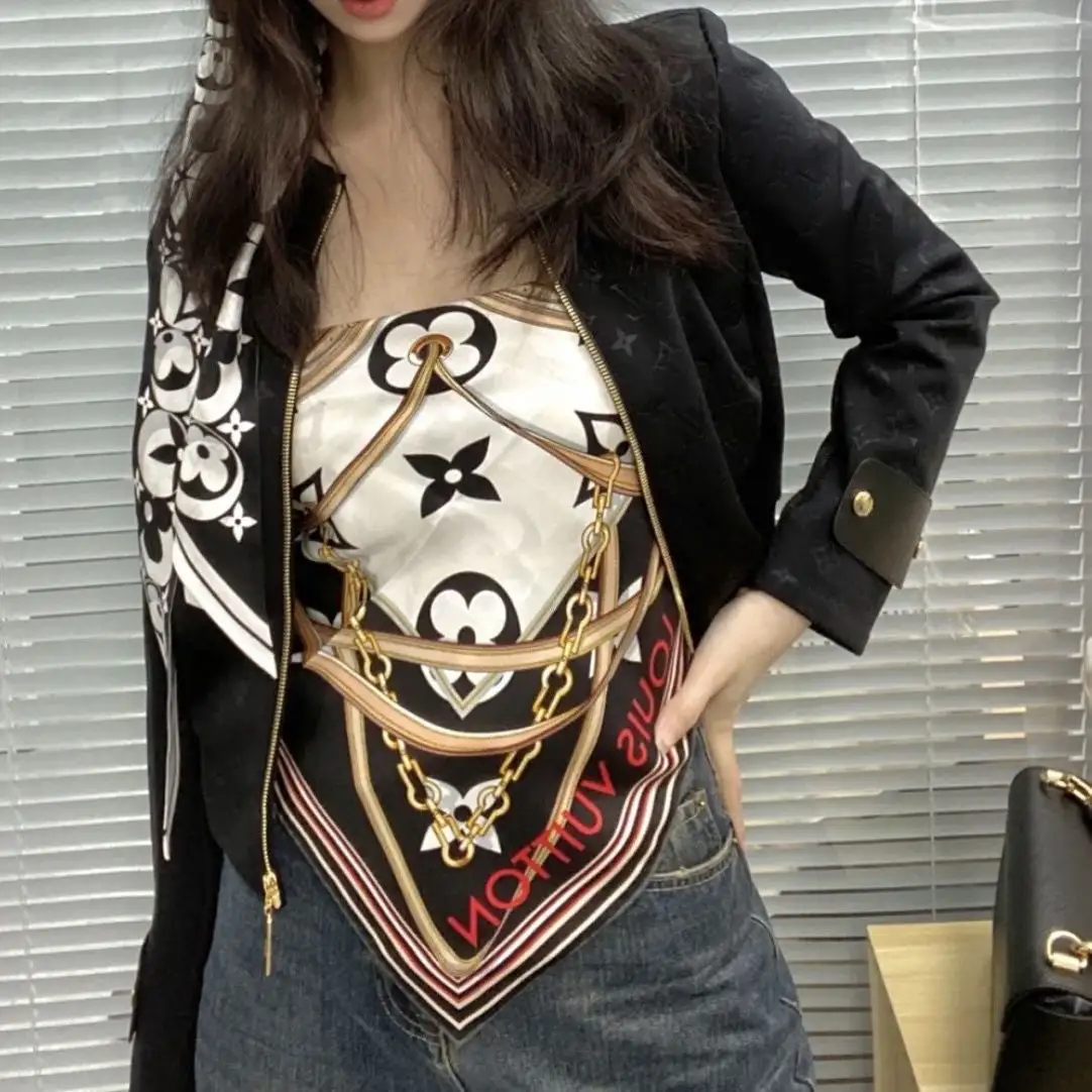 Women's inner tube top silk scarf